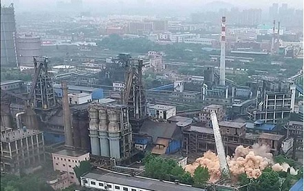 青島廢棄煙囪爆破拆除方案